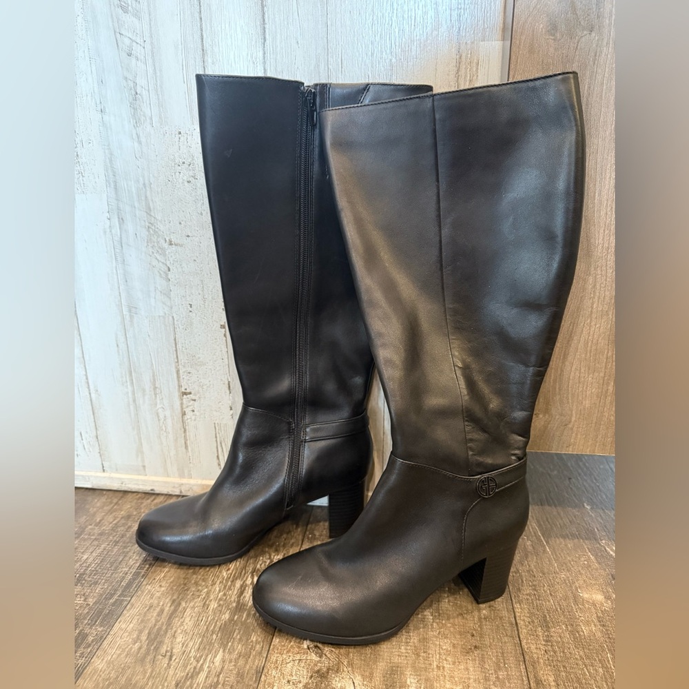 Giani Bernini Black Heeled Boots Timeless Elegance